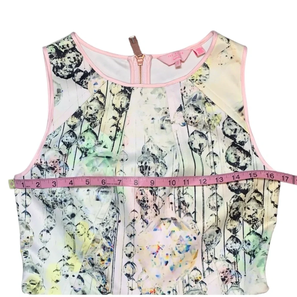 TED BAKER LONDON: Sapira Crystal Droplets' Neoprene Skater Dress - Size 3 (US 8)